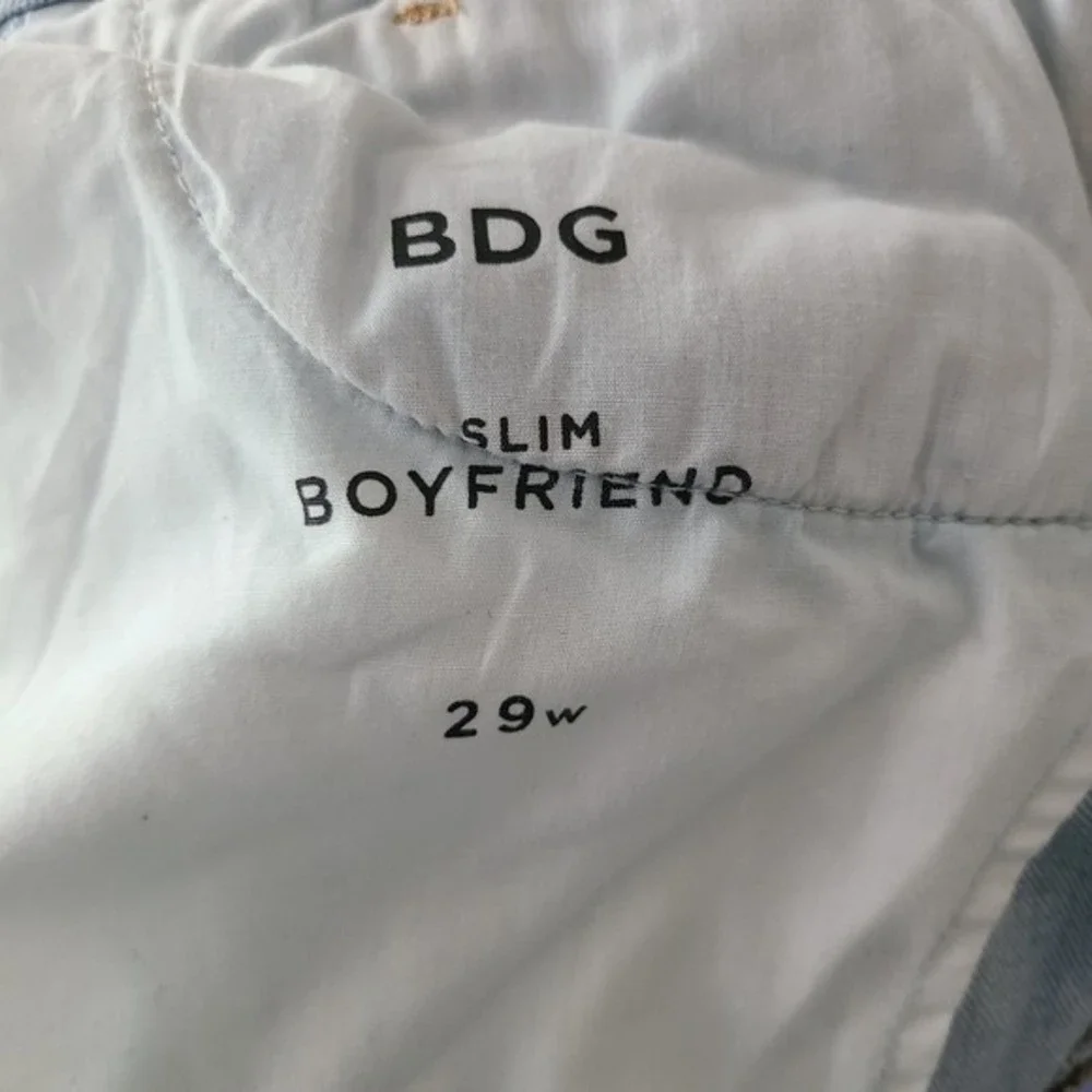 BDG Urban Outfitters Slim Boyfriend Jeans Distressed Ripped Jeans Blue 29 - Picture 6 of 6